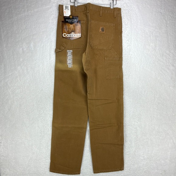Carhartt B11 Washed Duck Work Pants Brown 33x36 Canvas Carpenter USA NOS NWT